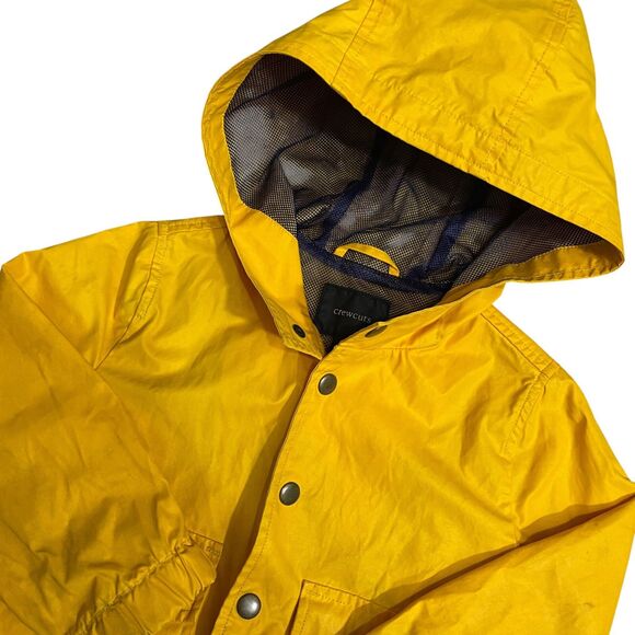 Crew Cuts 3 Yellow Hooded Rain Coat Lined Polyester (some marks) Polyester Blen - Picture 2 of 8